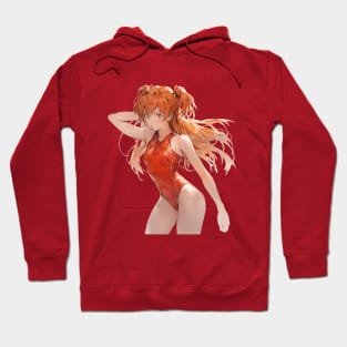 Asuka Langley Soryu Neon Genesis Evangelion Red Swimsuit Hoodie